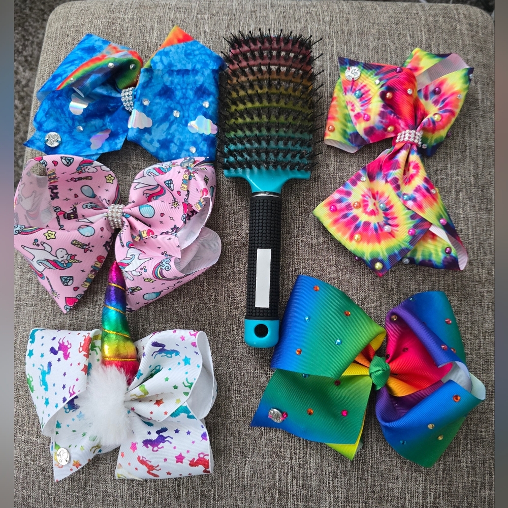 Colorful Hair Bow Set - Picture 10 of 10